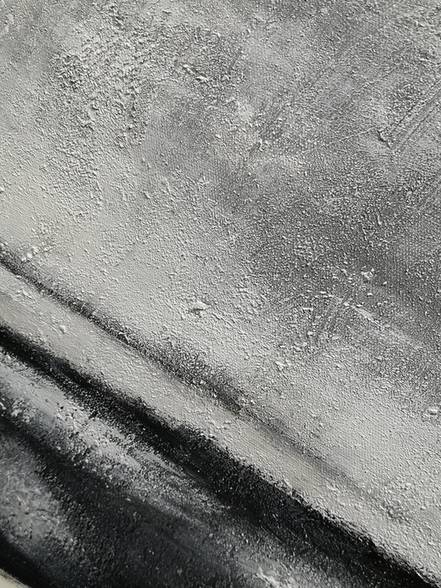 Black Hand-Painted Size large minimal art for apartment